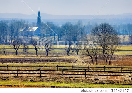 Beautiful landscape in Southern Poland near Klodzko 54342137