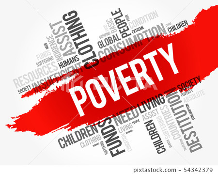 Poverty word cloud collage Poverty word cloud collage 54342379