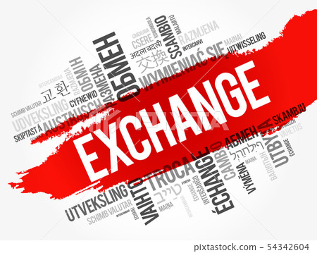Exchange word cloud in different languages 54342604
