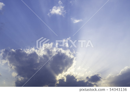 藍天天空雲彩光背景背景材料 54343136