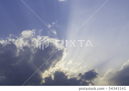 藍天天空雲彩光背景背景材料 54343141