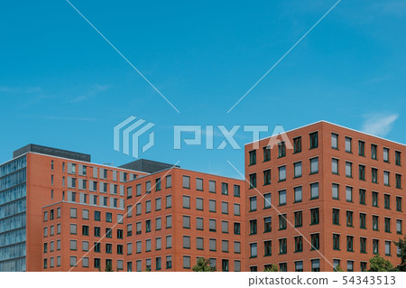real estate exterior, modern building facade and real estate exterior, modern building facade and 54343513