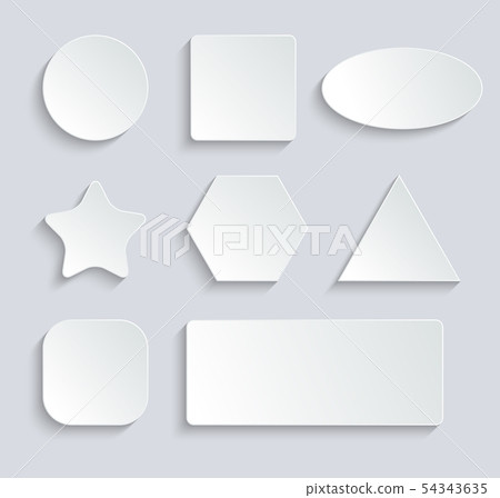 White blank speech bubbles, button set on gray background. Vector Illustration White blank speech bubbles, button set on gray background. Vector Illustration 54343635