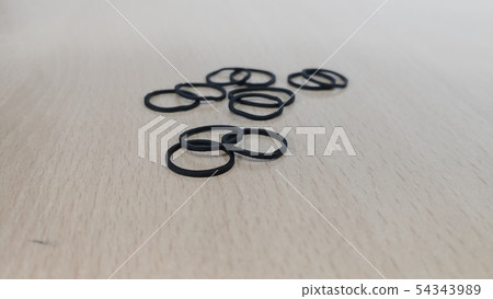 Black Round Rubber Band 54343989