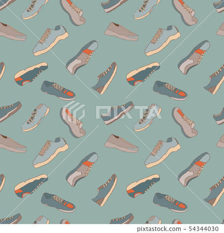Sport shoes sneakers seamless pattern Sport shoes sneakers seamless pattern 54344030