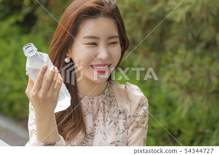 Young woman Korean water 54344727