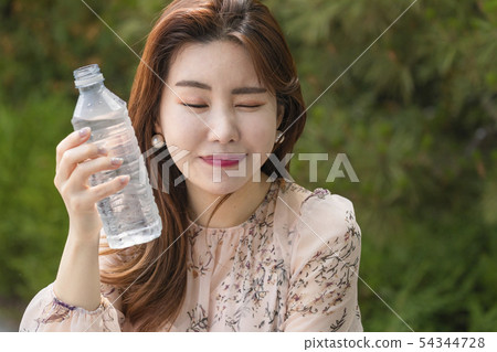 Young woman Korean water 54344728