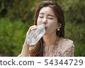 Young woman Korean water 54344729