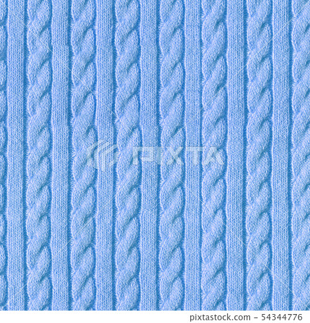 Knitted wool sweater handmade blue with a pigtail Knitted wool sweater handmade blue with a pigtail 54344776