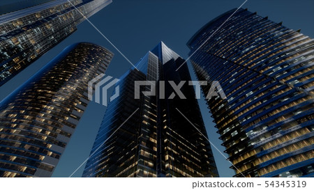 City Skyscrapers at Night City Skyscrapers at Night 54345319