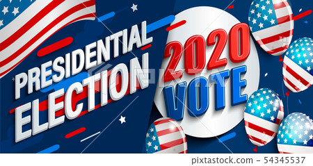 2020 USA presidential election banner. 2020 USA presidential election banner. 54345537