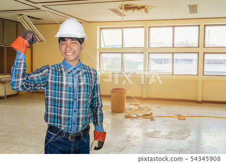 Engineering hand up arm. in employment repair 54345908