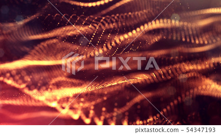 Glow particles are in air as science fiction of microcosm or macro world or sci-fi. 3d rendering of Glow particles are in air as science fiction of microcosm or macro world or sci-fi. 3d rendering of 54347193