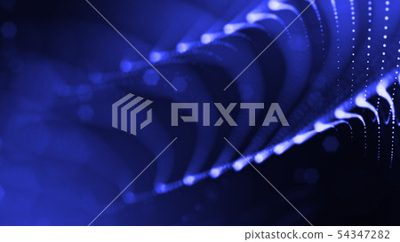 Glow particles are in air as science fiction of microcosm or macro world or sci-fi. 3d rendering of Glow particles are in air as science fiction of microcosm or macro world or sci-fi. 3d rendering of 54347282