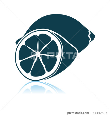 Lemon Icon On Gray Background Lemon Icon On Gray Background 54347393