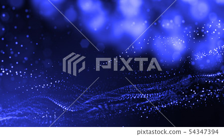 Glow particles are in air as science fiction of microcosm or macro world or sci-fi. 3d rendering of 54347394