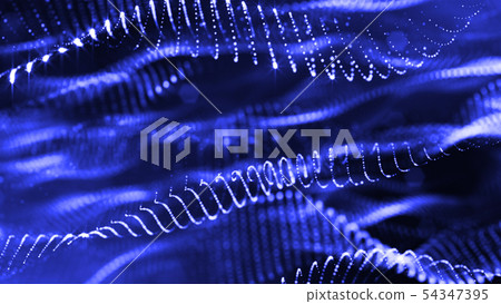 Glow particles are in air as science fiction of microcosm or macro world or sci-fi. 3d rendering of Glow particles are in air as science fiction of microcosm or macro world or sci-fi. 3d rendering of 54347395