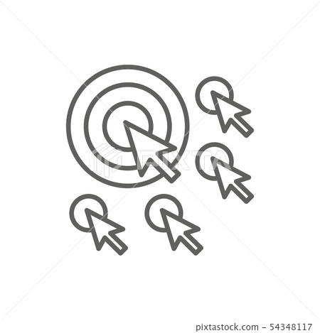 Website clicks icon with pointer icon - 54348117