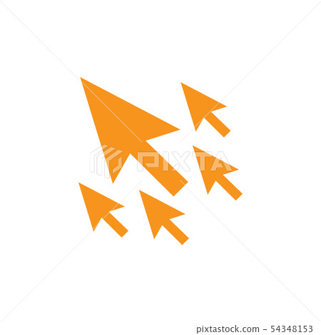 Website clicks icon with pointer icon - 54348153