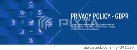 Privacy Policy - GDPR Icon Set and Web Header Privacy Policy - GDPR Icon Set and Web Header 54348159