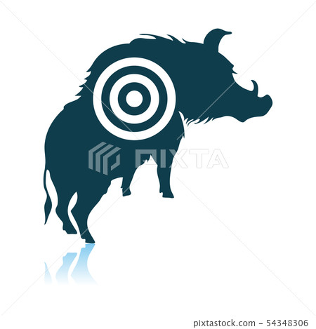 Boar Silhouette With Target Icon Boar Silhouette With Target Icon 54348306