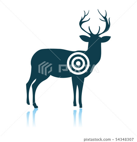Deer Silhouette With Target 54348307