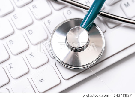 Stethoscope keyboard clipboard medical diagnosis doctor stethoscope keyboard 54348957