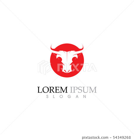 Bull horn Logo Template vector icon illustration - Stock Illustration ...