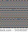 Knitted seamless pattern with Celtic knot 54349387