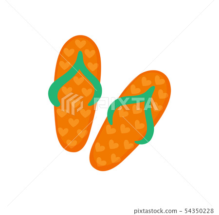 Flip Flops Rubber Orange Sandals Footwear Icon Flip Flops Rubber Orange Sandals Footwear Icon 54350228