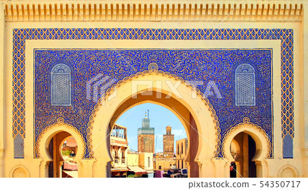 Blue Gate Bab Boujelud in Fes, Morocco 54350717