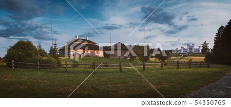 Houses on beautiful landscape. Houses on beautiful landscape. 54350765