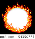The fire frame circle on black background 54350775