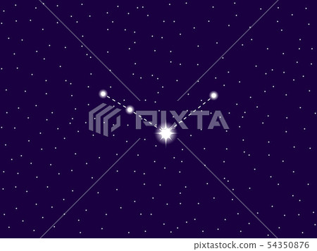 Canes Venatici constellation. Starry night sky. 54350876