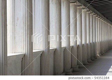 Row of Marble columns Row of Marble columns 54351164