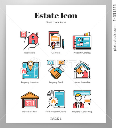 Estate icons LineColor pack 54351853