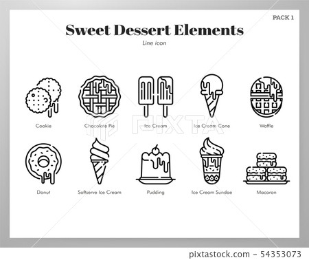 Sweet dessert elements Line pack Sweet dessert elements Line pack 54353073