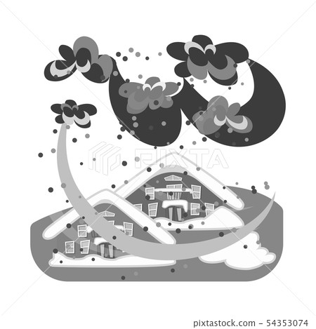 Isolated object of nature and apocalypse sign. Collection of nature and environment stock symbol for 54353074