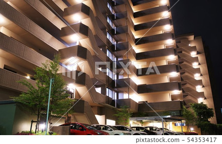 Night view of the apartment Real estate image 54353417