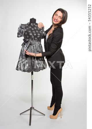 Woman with mannequin 54355252