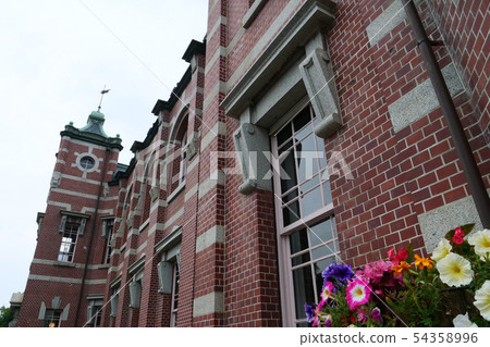 Scenery building photograph Morioka, Iwate Prefecture Iwate Bank museum building of red brick 54358996
