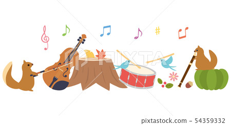 Material-Autumn, Squirrel and Birds 5 Material-Autumn, Squirrel and Birds 5 54359332