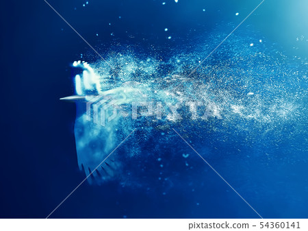 抽象鳥拍動空間 54360141