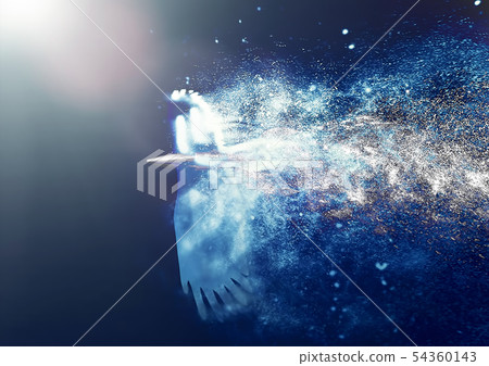 抽象鳥拍動空間 54360143