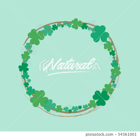 green clover leaf circle background vector green clover leaf circle background vector 54361001