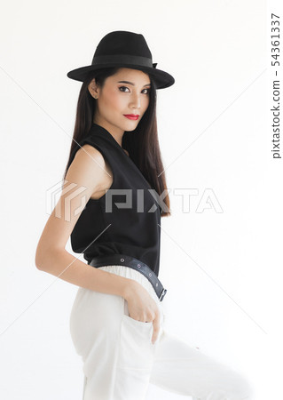 Asian model woman standing and pompous.. 54361337
