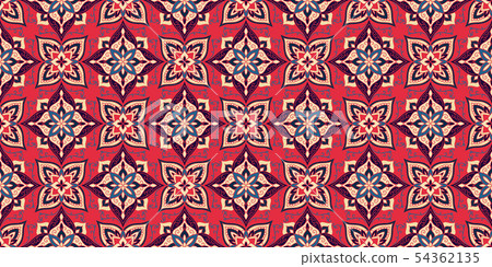 Seamless pattern based on traditional Asian elements Paisley. Boho vintage style vector background 54362135