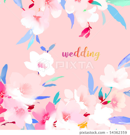 優雅的美麗的水彩花卉和樹枝 優雅的美麗的水彩花卉和樹枝 54362359