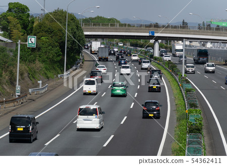 交通堵塞圖像公路 54362411
