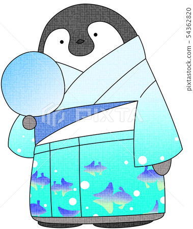 Emperor penguin chicks (with blue uniform yukata / processing) Emperor penguin chicks (with blue uniform yukata / processing) 54362820